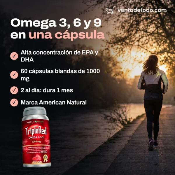 Omega 3-6-9 TripleRed 1000 mg - 60 cápsulas