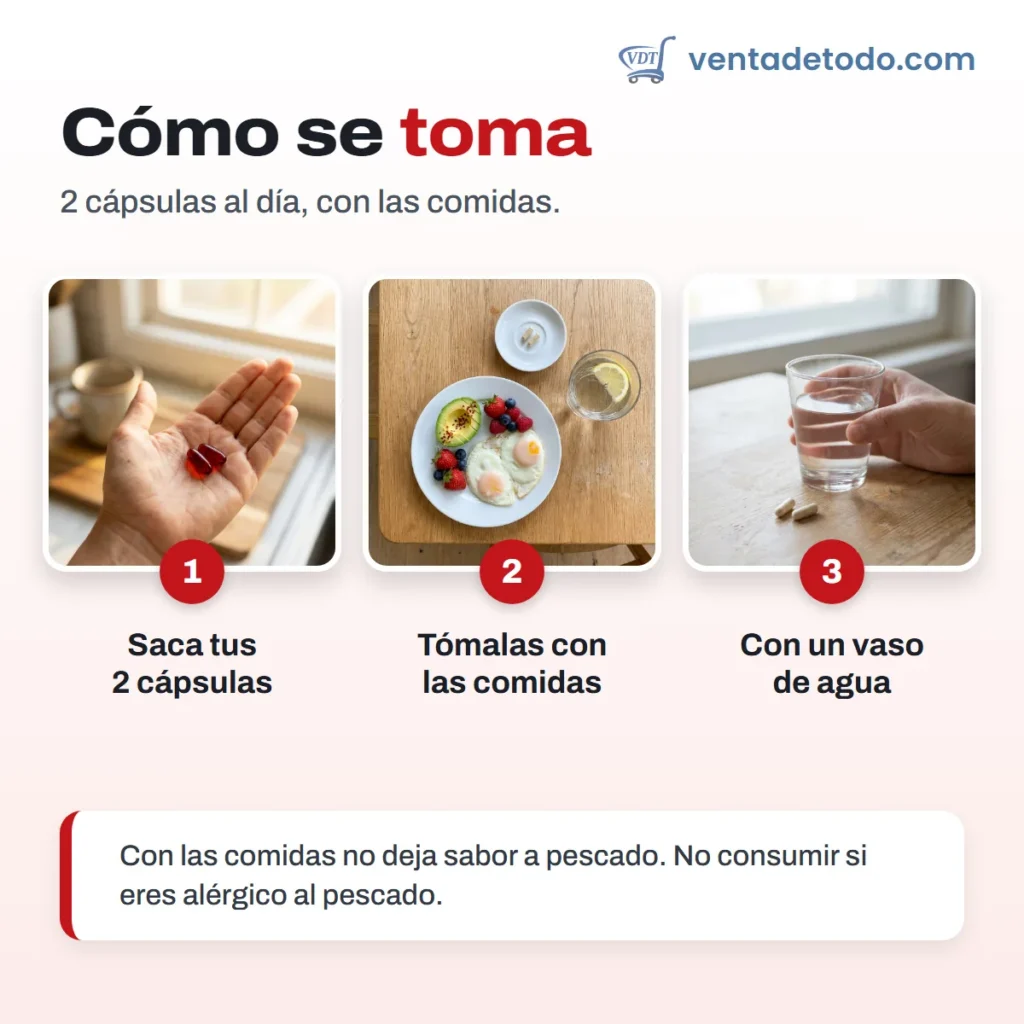 Cómo se toma Omega 3-6-9 TripleRed 1000 mg