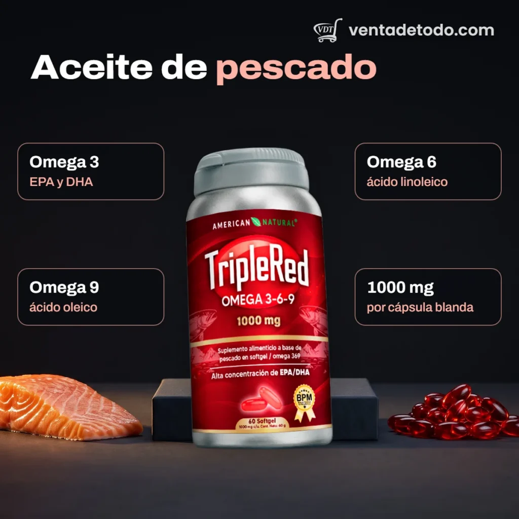 Ingredientes de Omega 3-6-9 TripleRed 1000 mg