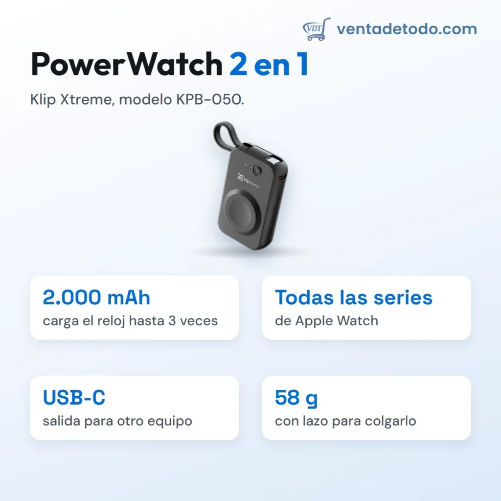 Datos técnicos del Klip Xtreme PowerWatch